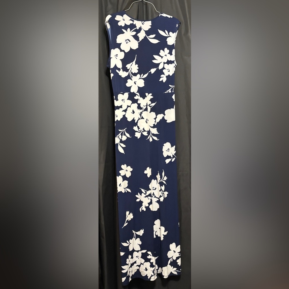 IMAN Navy and White Floral Maxi Dress - Picture 2 of 4